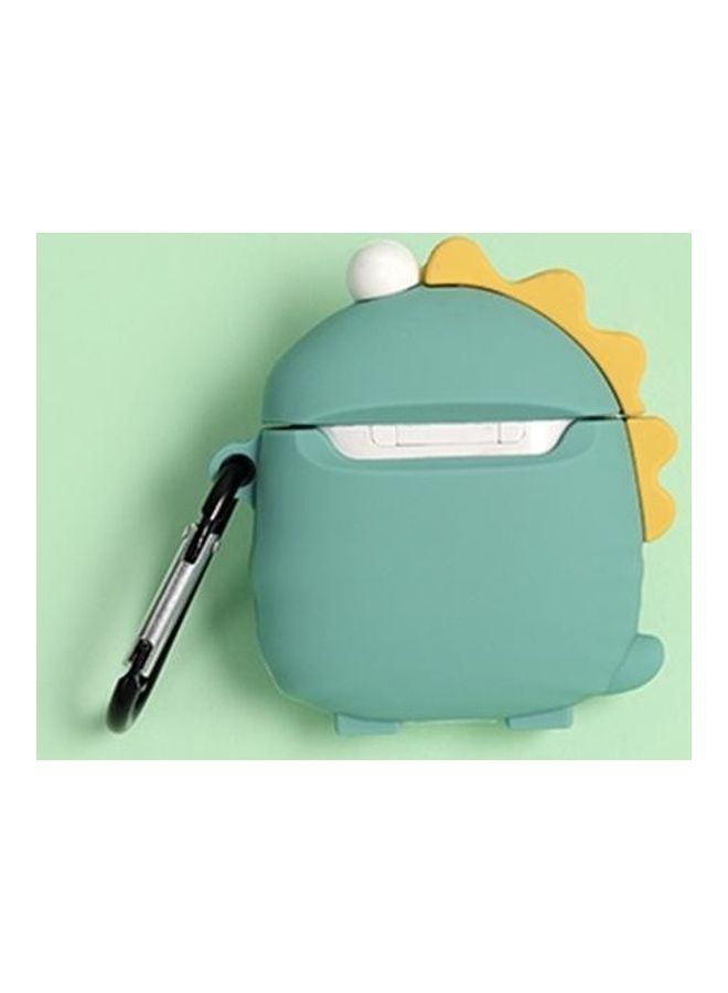 BGM Cute Little Dinosaur Shaped Earphone Silicone Protective Case with Hook For Apple  AirPods Multicolour - Image 2