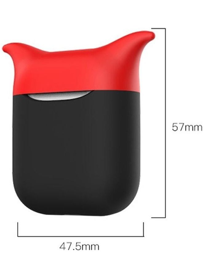BGM Portable Silicone Wireless Earphone Silicone Protective Box For Apple AirPods Pink/White  - Image 2