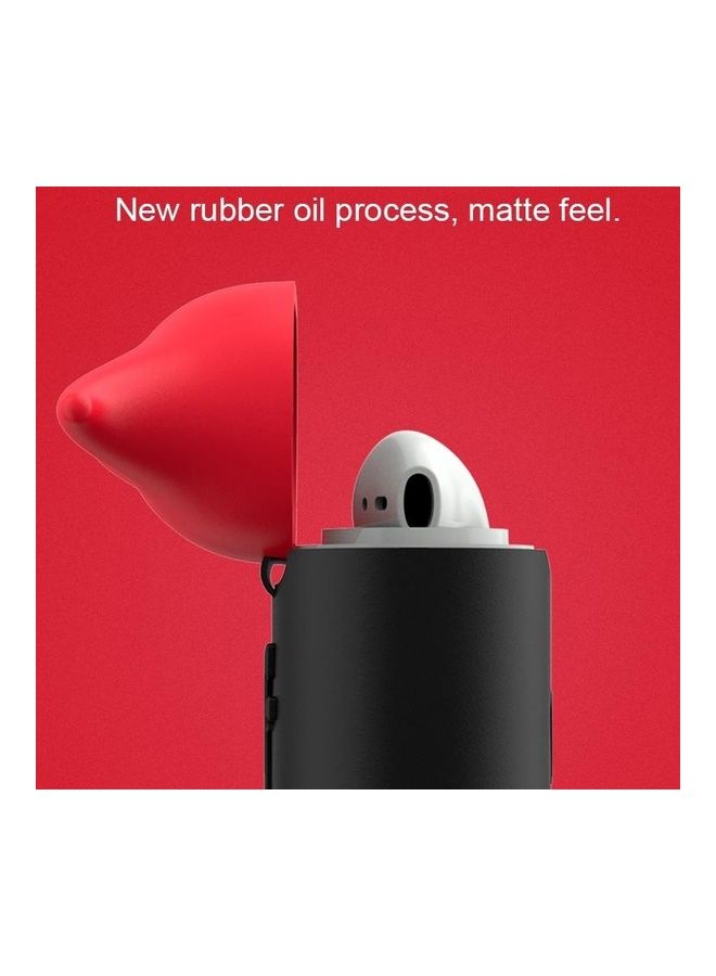 BGM Portable Silicone Wireless Earphone Silicone Protective Box For Apple AirPods Pink/White  - Image 5