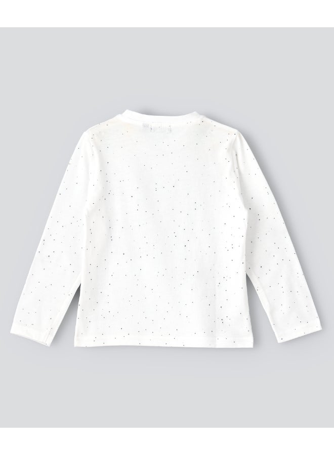 JAM Printed Long Sleeves T-Shirt Ivory - Image 2