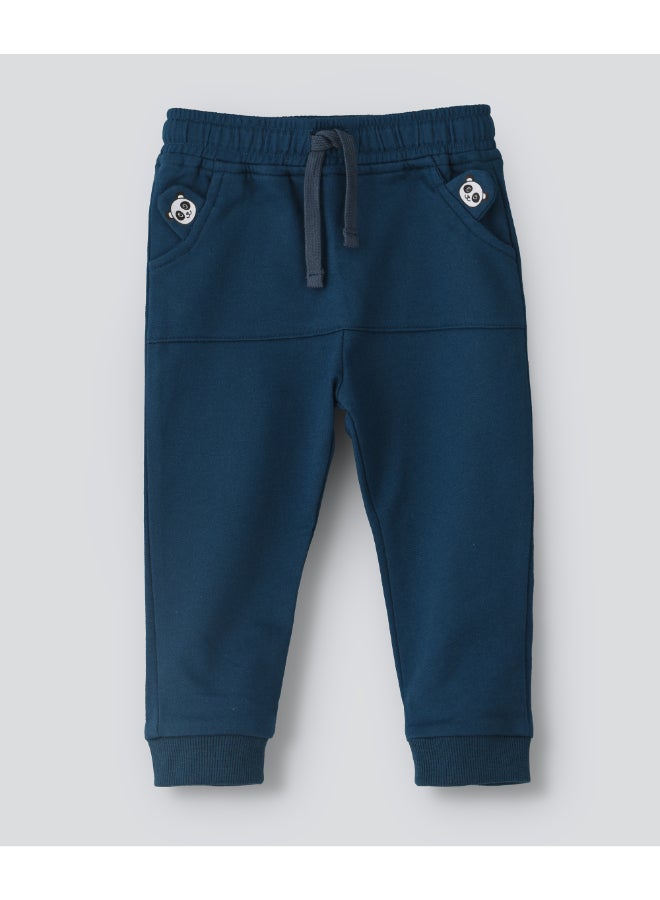 JAM Low-Rise Knit Joggers Blue - Image 1