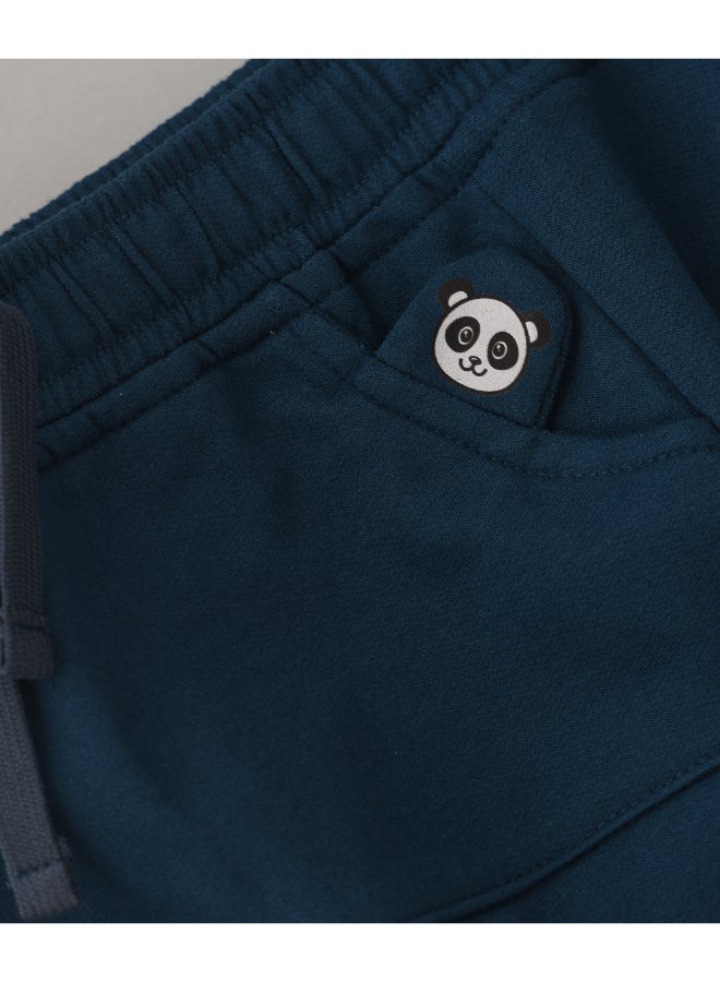 JAM Low-Rise Knit Joggers Blue - Image 4