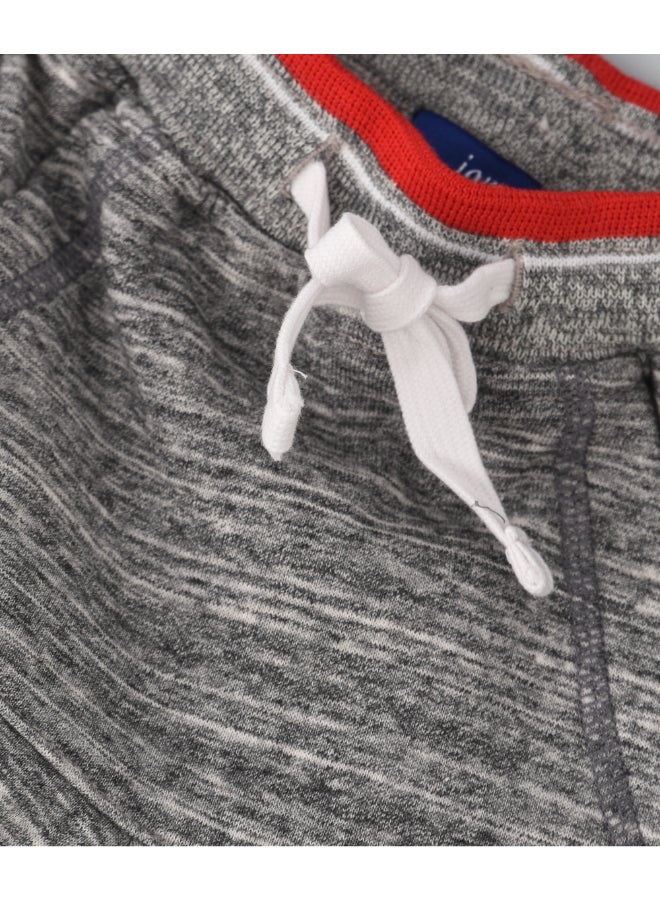 JAM Contrast Rib Waistband Knit Joggers Grey - Image 3