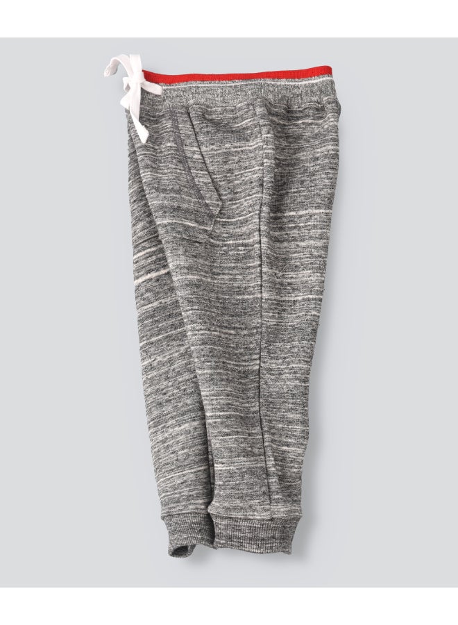 JAM Contrast Rib Waistband Knit Joggers Grey - Image 2
