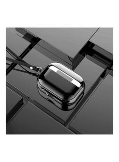 BGM Electroplating TPU Earphone Protective Case with Lanyard For AirPods Pro Black  - Image 3