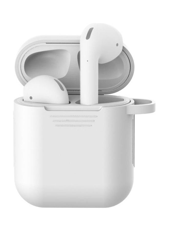 بي جي إم طقم غطاء حماية واقٍ مضاد للصدمات مصنوع من السيليكون لسماعات أبل آيربودز الجيل 1/2 مكون من 7 قطع أبيض/ أسود - Image 2