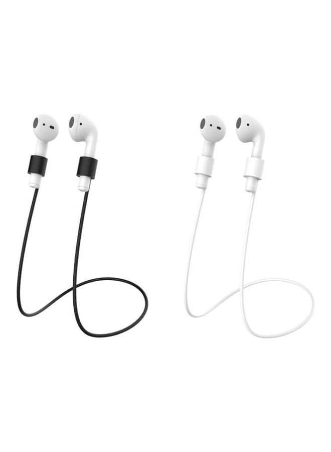 بي جي إم طقم غطاء حماية واقٍ مضاد للصدمات مصنوع من السيليكون لسماعات أبل آيربودز الجيل 1/2 مكون من 7 قطع أبيض/ أسود - Image 3