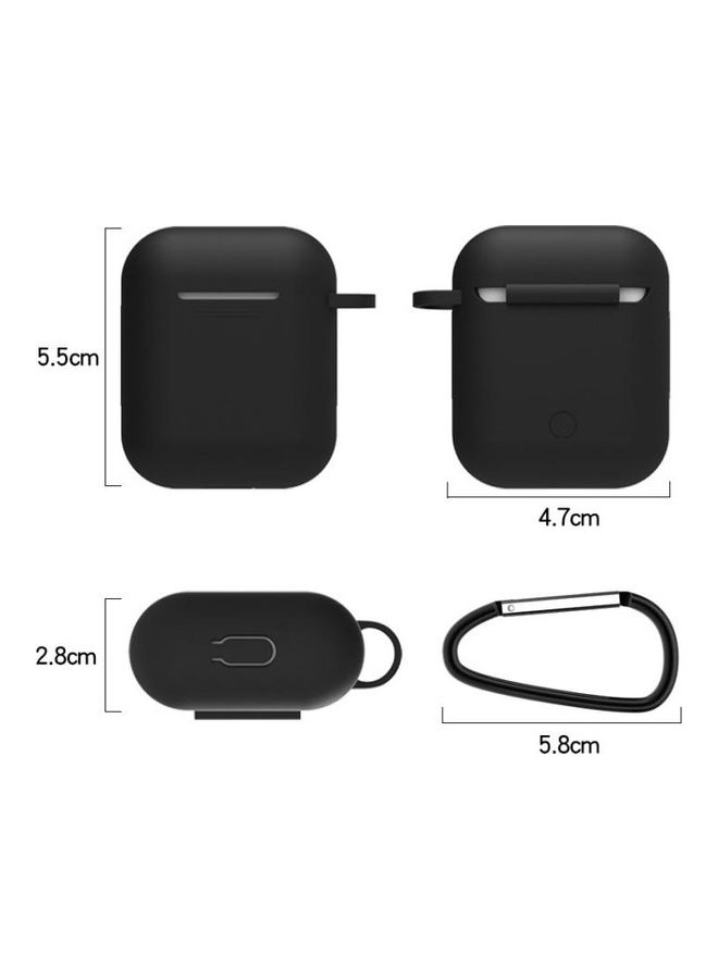 بي جي إم طقم غطاء حماية واقٍ مضاد للصدمات مصنوع من السيليكون لسماعات أبل آيربودز الجيل 1/2 مكون من 7 قطع أبيض/ أسود - Image 4