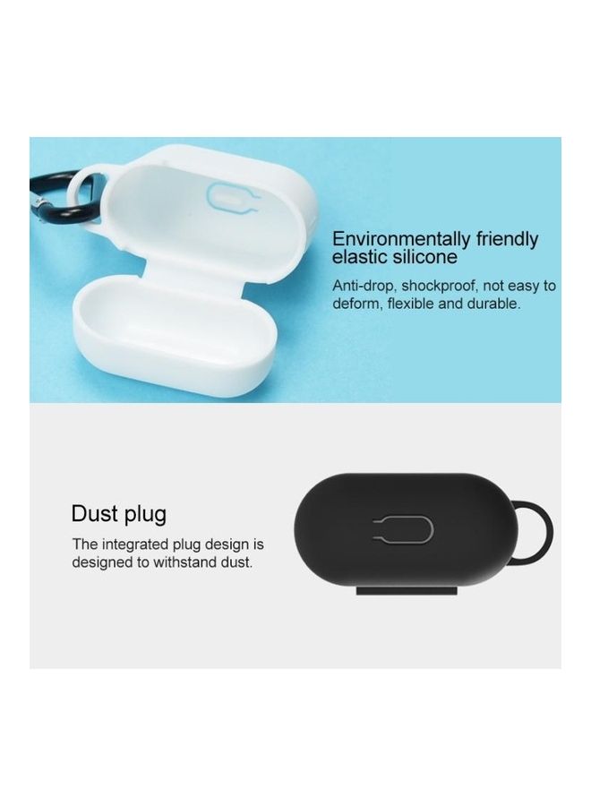 بي جي إم طقم غطاء حماية واقٍ مضاد للصدمات مصنوع من السيليكون لسماعات أبل آيربودز الجيل 1/2 مكون من 7 قطع أبيض/ أسود - Image 5