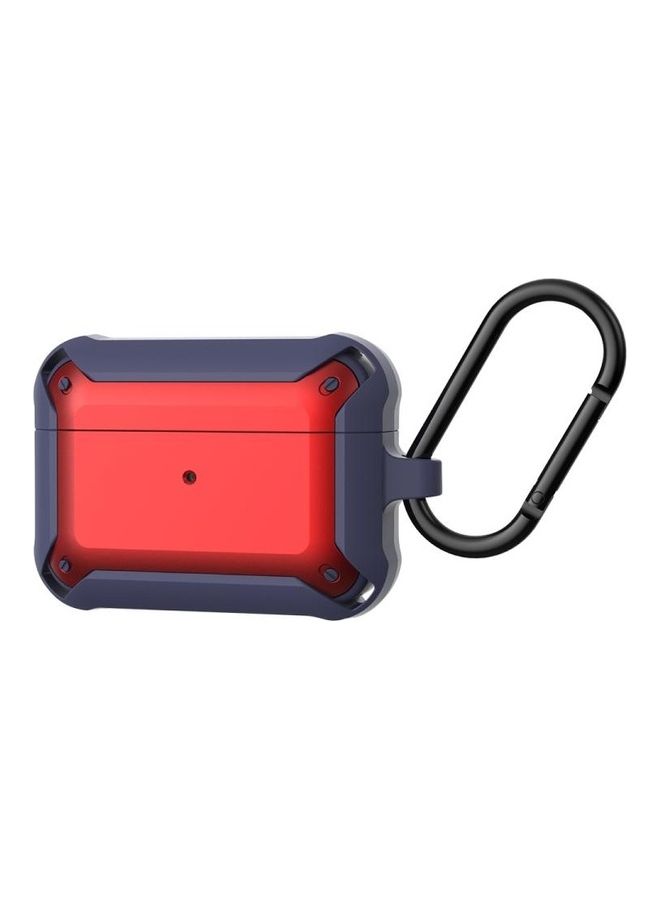 BGM Shockproof Silicone Wireless Earphones Protective Case For Apple AirPods Pro Blue/Red - Image 1