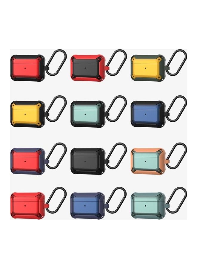 BGM Shockproof Silicone Wireless Earphones Protective Case For Apple AirPods Pro Blue/Red - Image 2