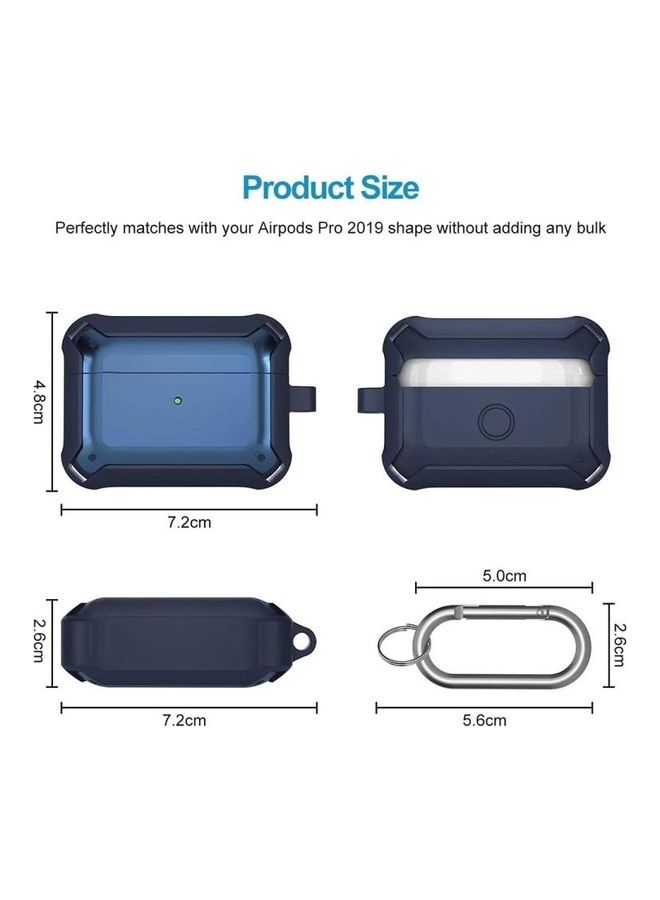 BGM Shockproof Silicone Wireless Earphones Protective Case For Apple AirPods Pro Blue/Red - Image 3