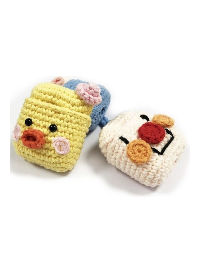 BGM Knitted Cute Cartoon Plush Doll Protective Case for Apple AirPods 1/2 Black - Image 5