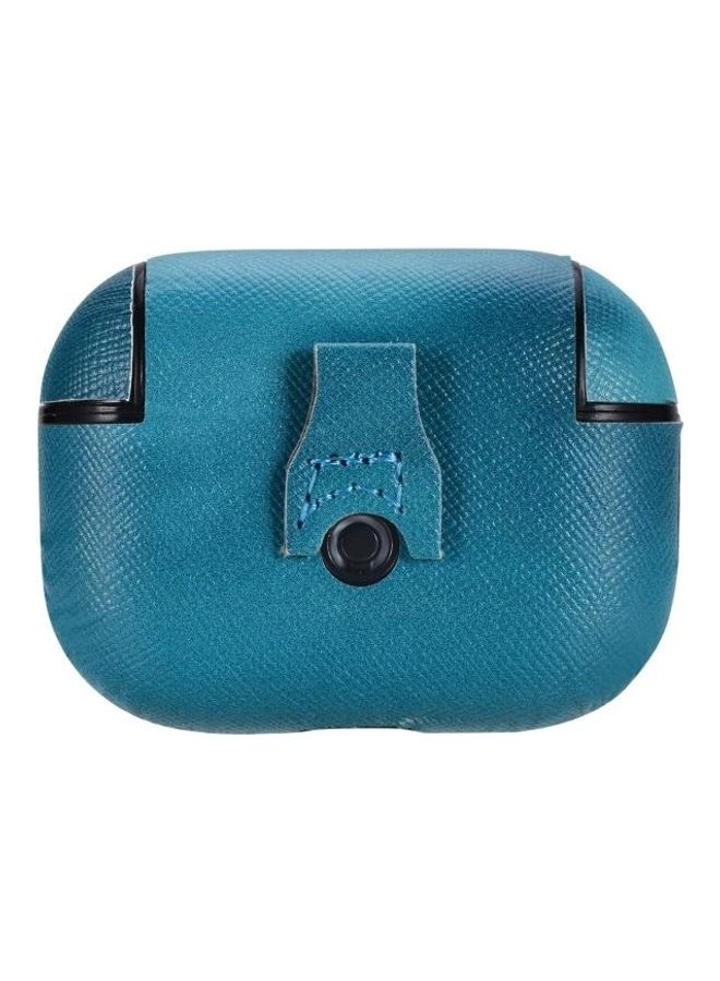 بي جي إم غطاء حماية واق بنمط ألوان مائية لسماعات الأذن مع مشبك لسماعات أبل آيربودز برو وردي/ أزرق - Image 4