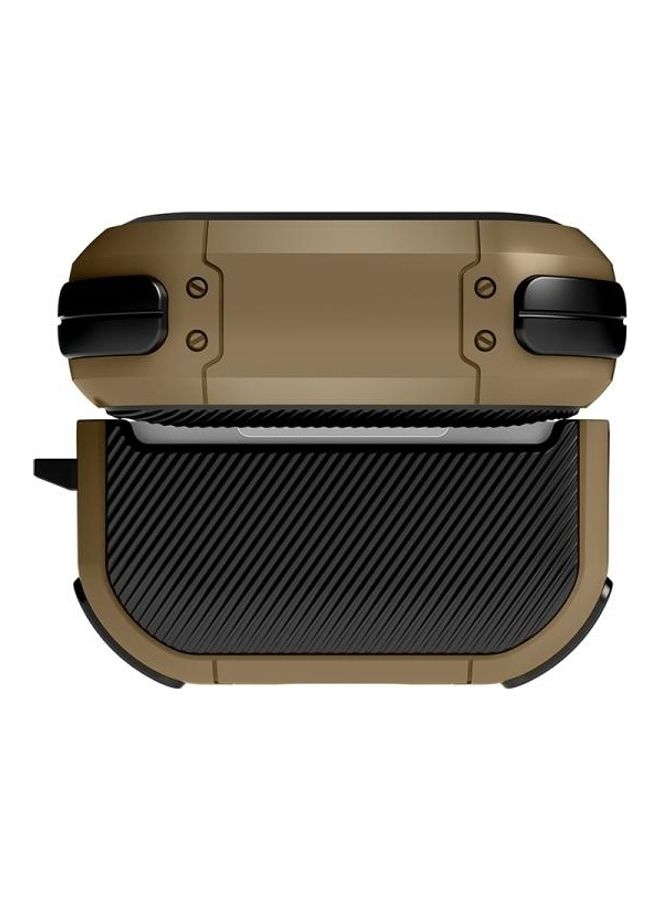 BGM Thunder Mecha TPU Wireless Earphones Protective Case For Apple AirPods 1/2 Brown/Black - Image 3