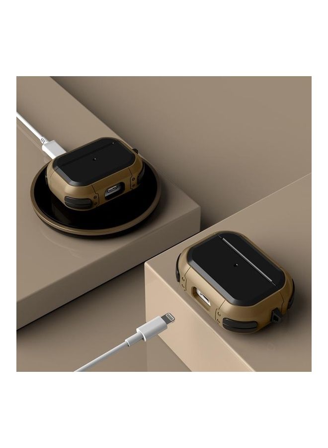 BGM Thunder Mecha TPU Wireless Earphones Protective Case For Apple AirPods 1/2 Brown/Black - Image 5