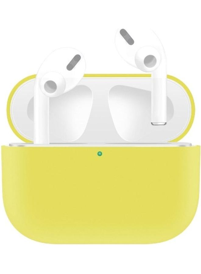 بي جي إم حافظة حماية من السيليكون بلون سادة لسماعات آير بودز برو أصفر - Image 1