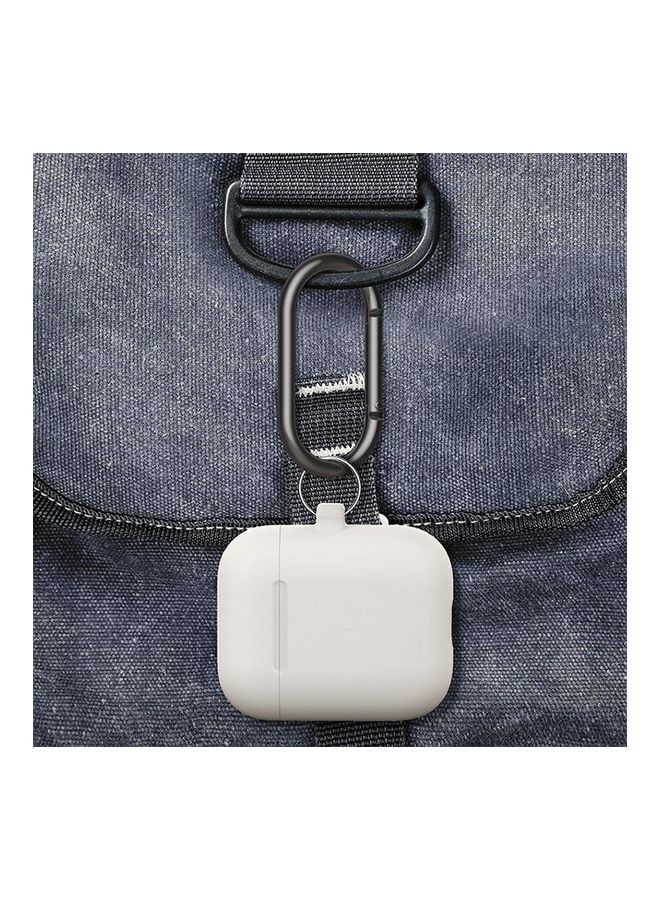 BGM Anti-Fall Silicone Charging Box Protective Case with Carabiner For Apple AirPods 2 Orange/Black  - Image 4