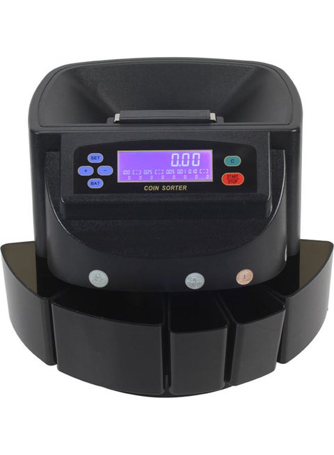 Electronic Coin Sorter Counter Counting Sorting Machine Black