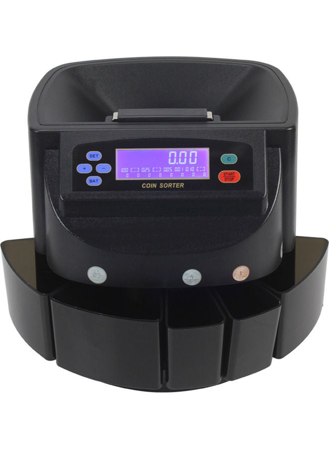 Generic - Electronic Coin Sorter Counter Counting Sorting Machine Black - Image 1