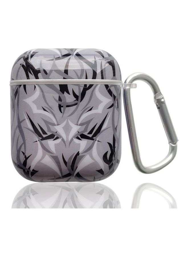 BGM TPU Bauhinia Earphone Protective Case with Hook For Apple AirPods 1 / 2 Black - Image 1