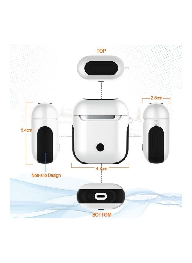 BGM - Bluetooth Earphones Case For Apple AirPods 1/2 Generation White/Black - Image 1