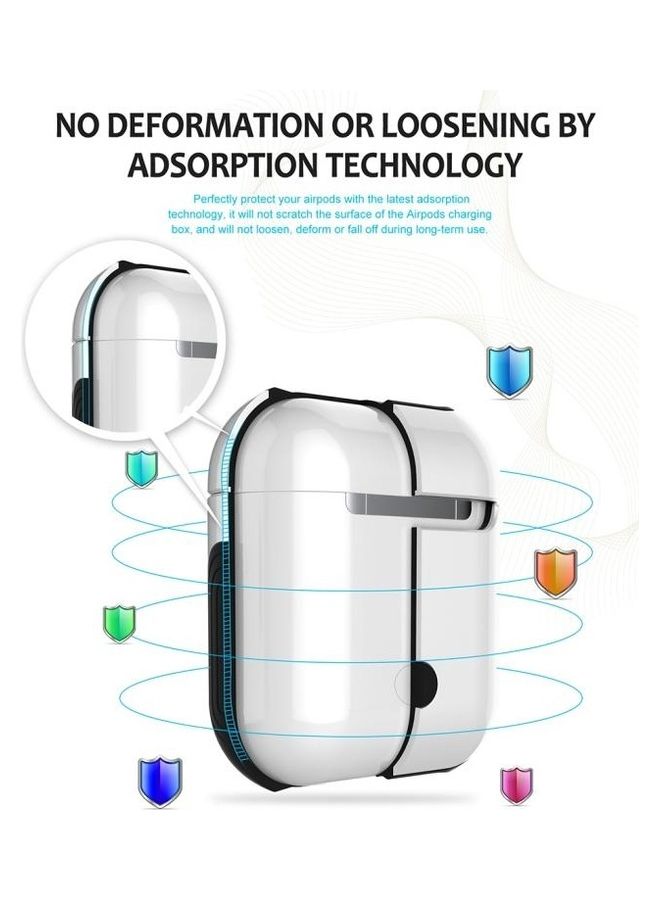 BGM - Bluetooth Earphones Case For Apple AirPods 1/2 Generation White/Black - Image 1
