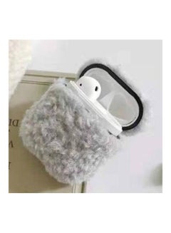 Plush Bluetooth Headphone Protective Case For Apple AirPods 1/2 Grey