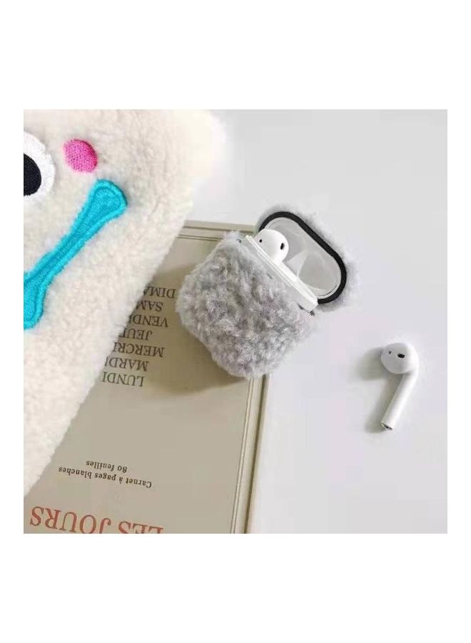 BGM - Plush Bluetooth Headphone Protective Case For Apple AirPods 1/2 Grey - Image 1