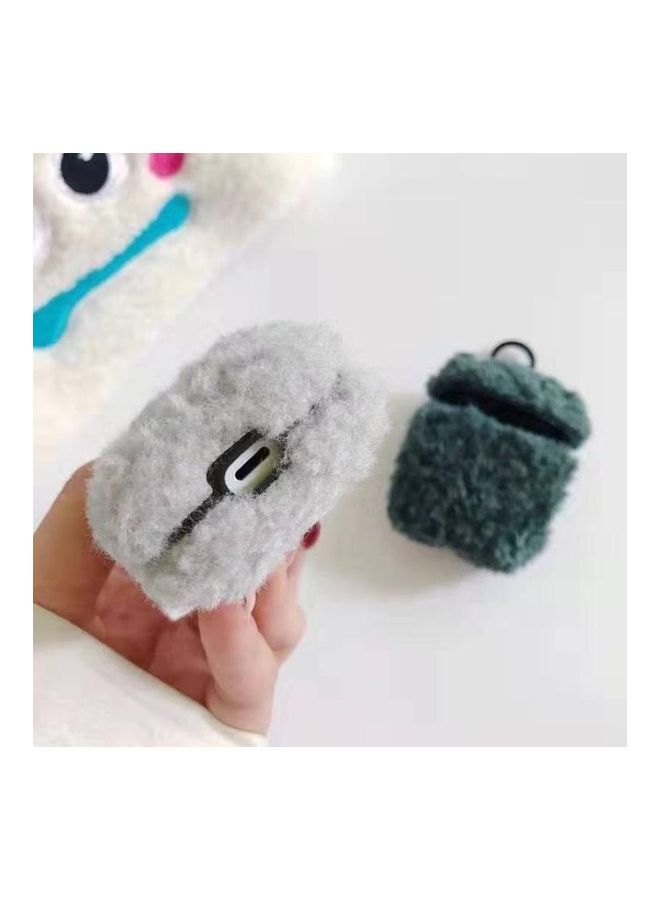 BGM - Plush Bluetooth Headphone Protective Case For Apple AirPods 1/2 Grey - Image 1