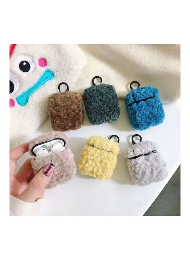 BGM - Plush Bluetooth Headphone Protective Case For Apple AirPods 1/2 Grey - Image 1