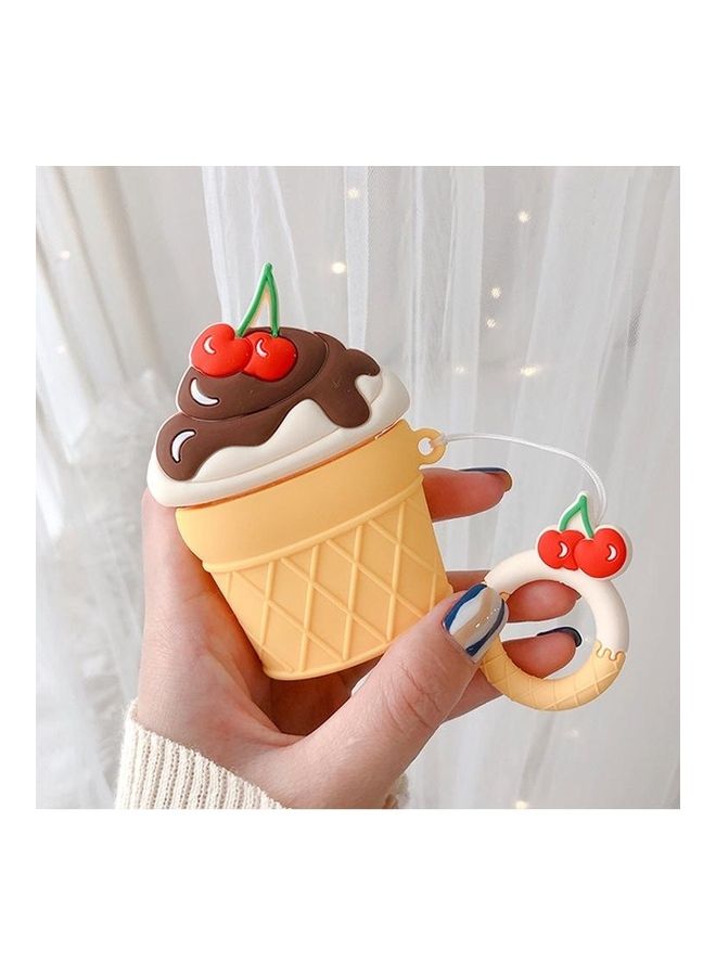 بي جي إم غطاء حماية واق من السيليكون على شكل آيس كريم لسماعات أبل آيربودز الجيل 1/2 متعدد الألوان - Image 1