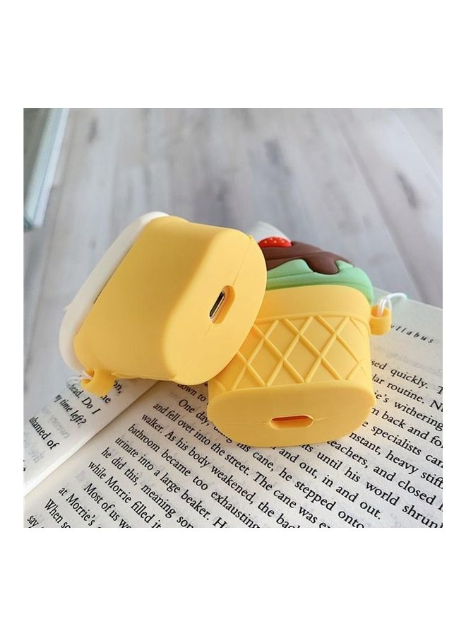 بي جي إم غطاء حماية واق من السيليكون على شكل آيس كريم لسماعات أبل آيربودز الجيل 1/2 متعدد الألوان - Image 3