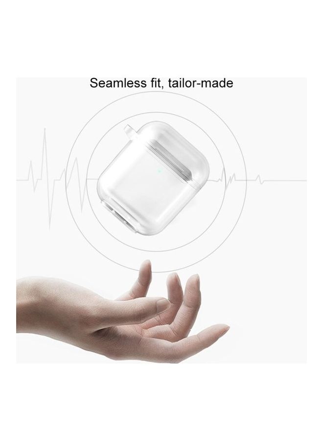 BGM Wireless Earphones Shockproof Liquid Silicone Protective Case for Apple AirPods 3 Clear/White - Image 2