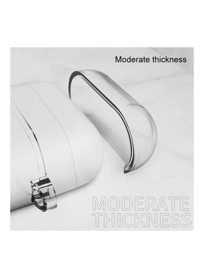 BGM Wireless Earphones Shockproof Liquid Silicone Protective Case for Apple AirPods 3 Clear/White - Image 4