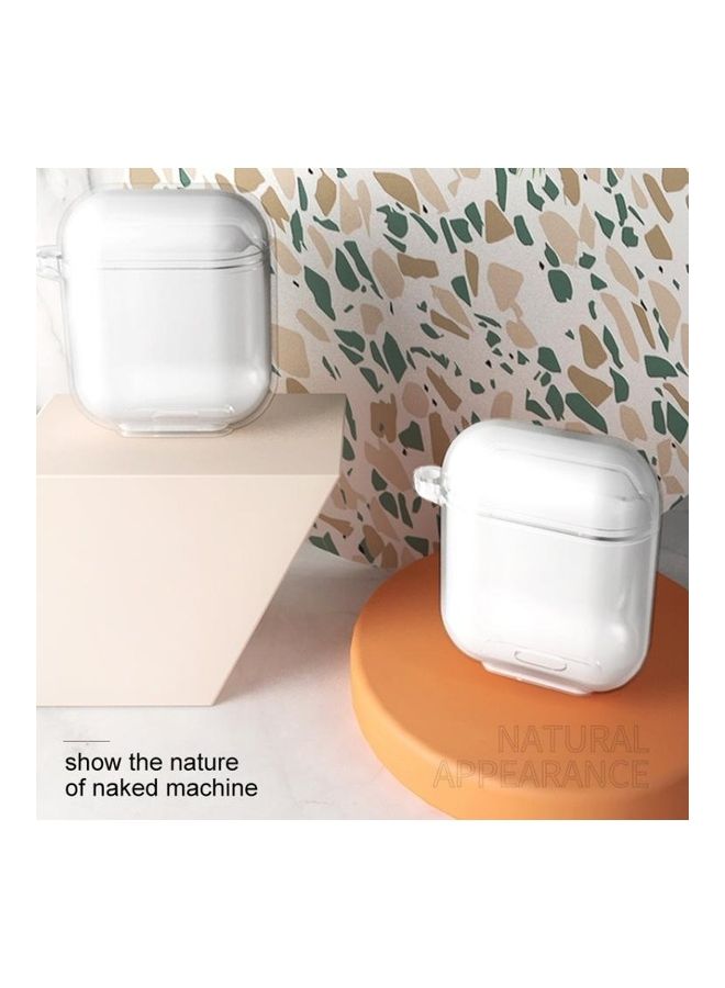 BGM Wireless Earphones Shockproof Liquid Silicone Protective Case for Apple AirPods 3 Clear/White - Image 5