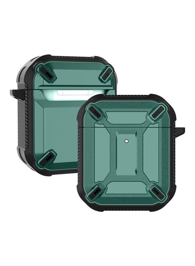 BGM Shockproof Silicone Wireless Earphones Protective Case For Apple AirPods 1/2 Green - Image 1