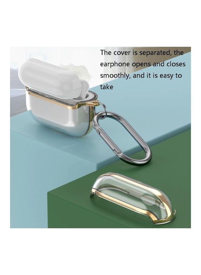 BGM 2-Piece Transparent TPU Headphone Protective Case For Apple AirPods 1/2 Gold/Clear - Image 4