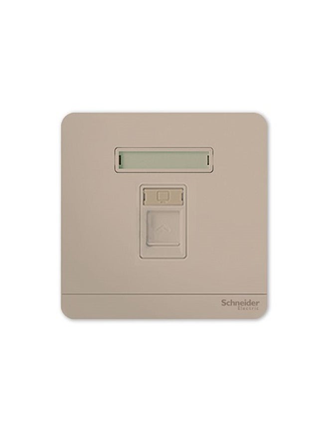 Schneider Electric - Single Gang Keystone Wallplate With Shutter Gold 8.6x8.6x3.17cm - Image 1
