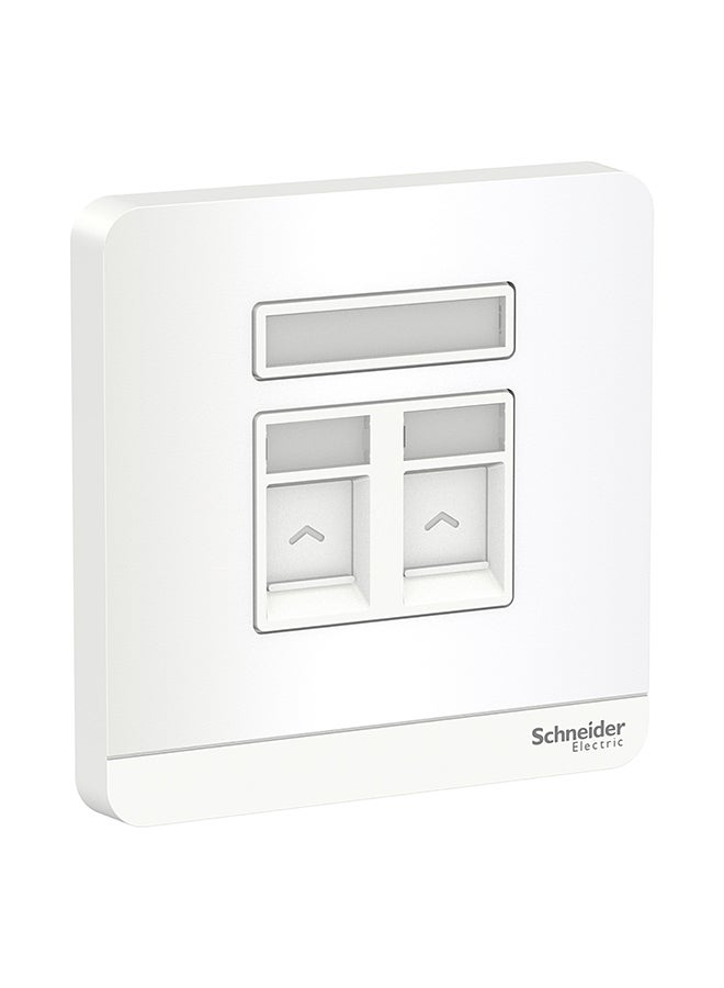 Schneider Electric - Two keystone Avataron Wallplate White 8.6x8.6x3.17cm - Image 1