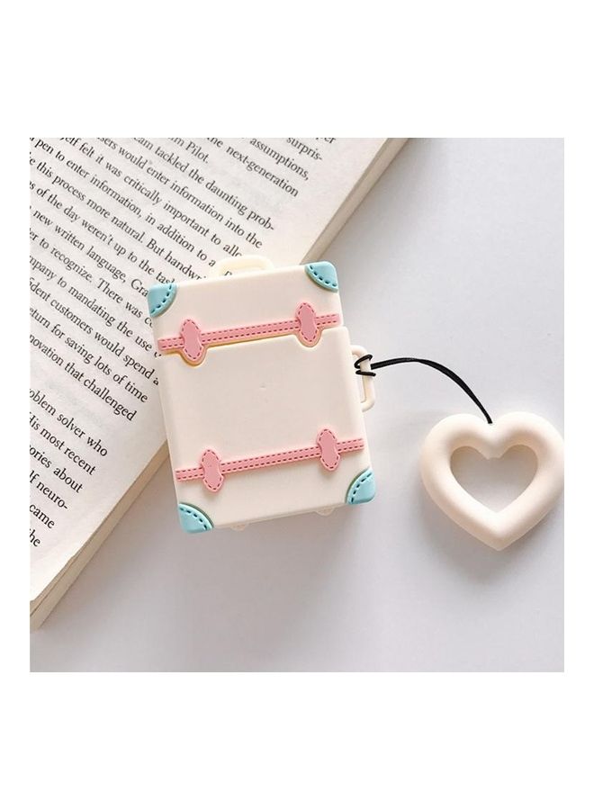 BGM Wireless Earphones Shockproof Suitcase Silicone Protective Case for Apple AirPods 1/2 Pink - Image 1