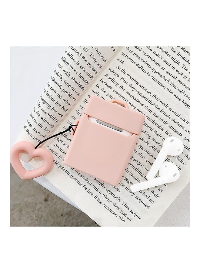 BGM Wireless Earphones Shockproof Suitcase Silicone Protective Case for Apple AirPods 1/2 Pink - Image 2