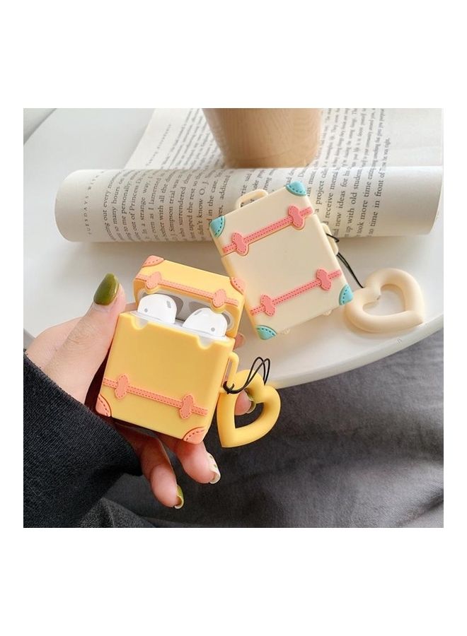 BGM Wireless Earphones Shockproof Suitcase Silicone Protective Case for Apple AirPods 1/2 Pink - Image 4