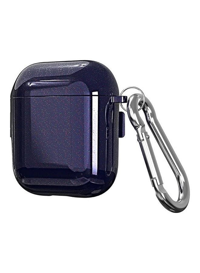 BGM Metal Glitter PC Wireless Earphone Protective Case For AirPods 1/2 Blue - Image 1