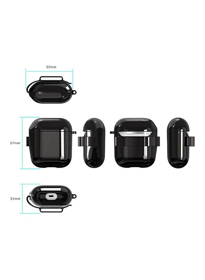 BGM Metal Glitter PC Wireless Earphone Protective Case For AirPods 1/2 Blue - Image 2