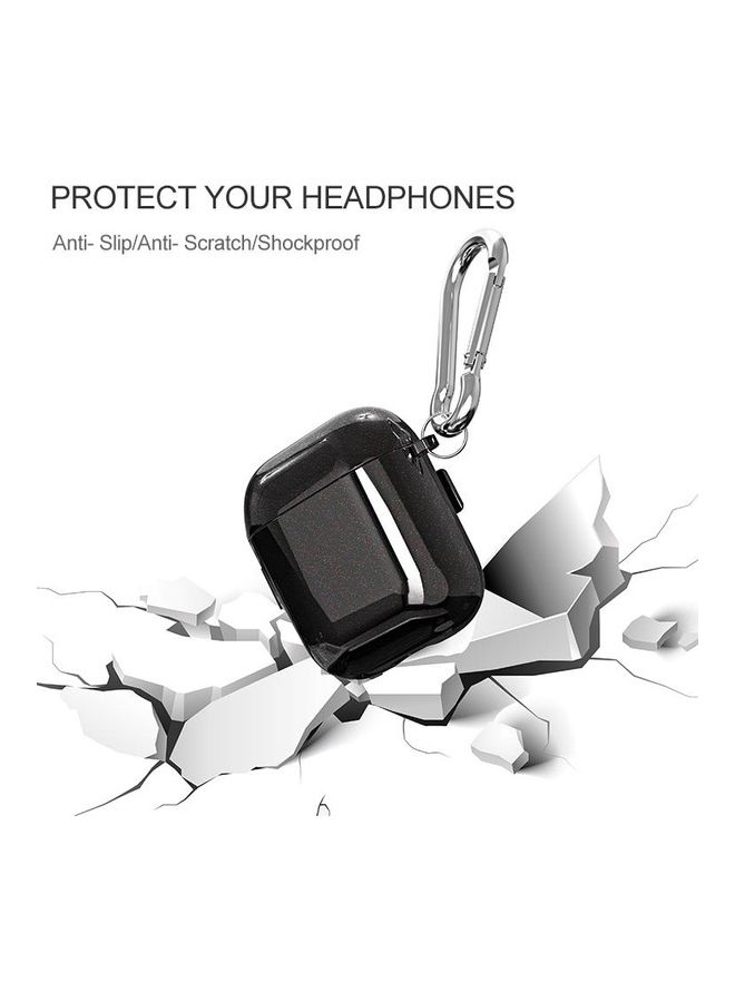 BGM Metal Glitter PC Wireless Earphone Protective Case For AirPods 1/2 Blue - Image 3