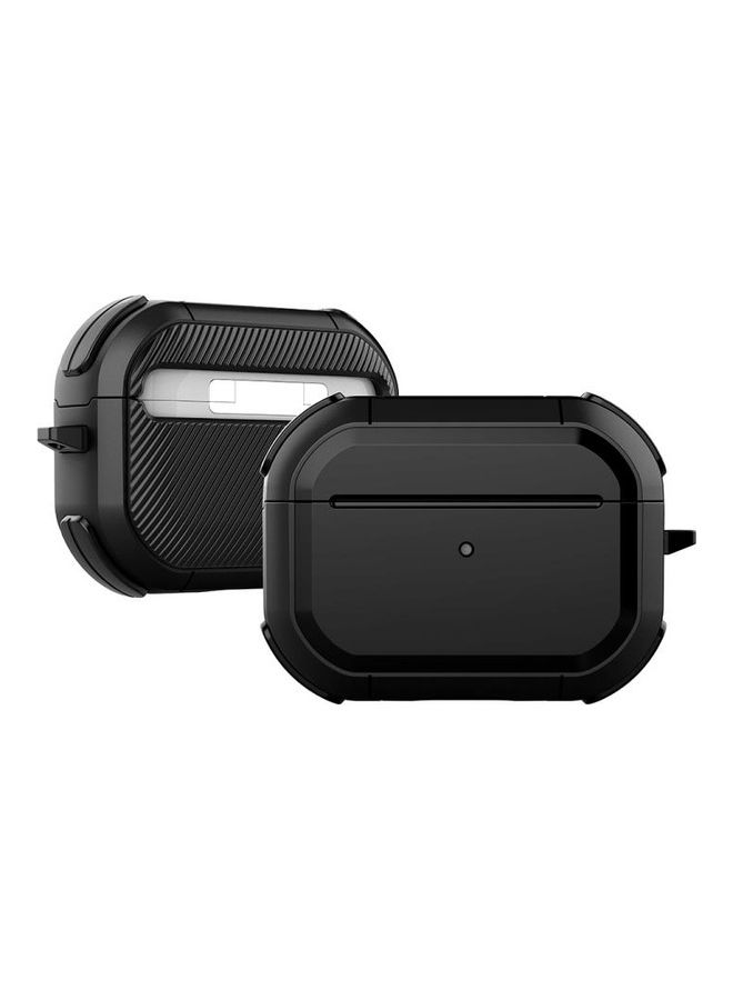 بي جي إم علبة حماية ثاندر واقية مضادة للصدمات مصنوعة من البولي يوريثان الحراري لسماعات أبل آيربودز برو أسود - Image 1