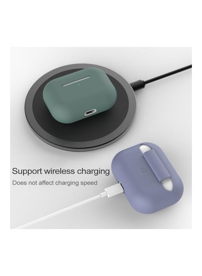 BGM Silicone Wireless Earphone Protective Case Cover without Buckle For AirPods Pro 3 Blue - Image 3