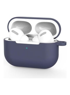 Silicone Wireless Earphone Protective Case Cover with Lanyard Hole For AirPods Pro 3 Blue