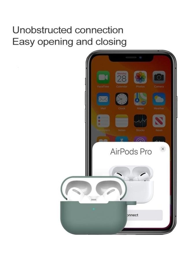 BGM - Silicone Wireless Earphone Protective Case Cover with Lanyard Hole For AirPods Pro 3 Blue - Image 1